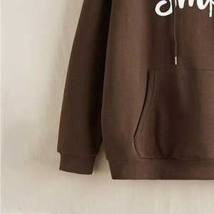 Sweat-shirt zippé marron décontracté pour femme, personnalisable avec logo, en tissu éponge uni, manches longues, doux, chaud et respirant, idéal automne/hiver – Forte demande - Product Image 5