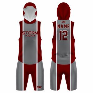 Uniformes de Fútbol Americano 7v7 Personalizados al por Mayor, Camisetas con Capucha sin Mangas, de Secado Rápido, Compresión, Transpirables, de Poliéster, Unisex - Product Image 3