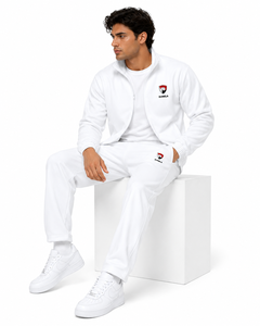 DUMELA New Design Custom Fitted Unisex Winter Solid Printed Streetwear Lightweight Elastic Waist <b>Knee</b> Track Sweat Suit Half-zip - Product Image 4