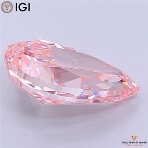 Diamante Cultivado en Laboratorio CVD de 3.00 Quilates, Color Rosa Intenso, Claridad VS1, Corte Pera, con Certificado IGI, Perfecto para Anillos de Ensueño - Product Image 3