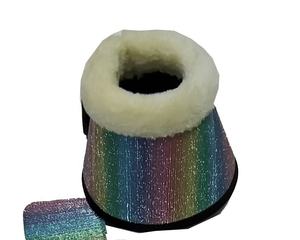 Bota de campana de caballo con purpurina hecha a medida, bota duradera de neopreno con piel cómoda, bota de campana de protección de caballo plegada - Product Image 2