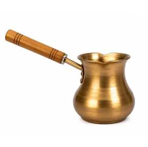 Cafetière turque en cuivre Cezve, cafetière Ibrik pour cuisinière, avec longue poignée en laiton, pour la cuisine et les fournitures de restaurant - Product Image 5