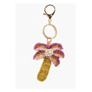 Palm <b>Tree</b> Glass Beaded Bag Charms Hold to Keys or Bag Charm Key Chains for Girls Woman Bag Purse Car Key Birthday Gift Accessory - Product Image 3