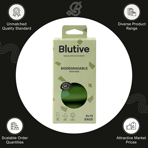 Sacchetti Biodegradabili e Resistenti per lo Smaltimento dei Rifiuti di Animali Domestici di Altissima Qualità Made in Spain, Sacchetti per Escrementi di Cane Blutive 8x15 in Vendita - Product Image 4
