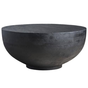 Deluxe Quality <b>Round</b> Metal Coffee <b>Table</b> Hammered Iron Center <b>Table</b> with Rivet Detail and Polished Nickel Finish for Living R - Product Image 2