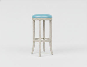 Chaise de bar contemporaine à cadre rond, tabouret de bar en bois rond robuste, base ronde moderne, tabouret de comptoir en bois d'hévéa, styles classiques - Product Image 1