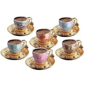 Unique Design Metal Tea Coffee <b>Cup</b> and <b>Saucer</b> in Brass Gold Finished Best Quality Tabletop Serving Tea <b>Cup</b> and <b>Saucer</b> - Product Image 4