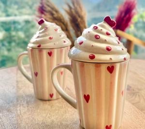 แก้วเซรามิครูปวงรีสำหรับไอศกรีม พร้อมดีไซน์วิปปิ้งท็อปปิ้ง 3 มิติสุดหรู เป็นมิตรกับสิ่งแวดล้อม ผลิตโดยแซมแซม อินดัสทรีส์ เส้นผ่านศูนย์กลาง 300 มม. หนา 3 มม. - Product Image 3