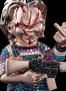 Colgante de Muñeca de Terror con Incrustaciones de Oro y Plata de Buena Calidad, Joyería de Lujo para Regalo de Cumpleaños, Disponible para Suministro Mundial - Product Image 3