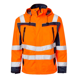 Chaqueta de seguridad para hombre, impermeable, reflectante, fluorescente, amarilla, para trabajo en invierno, diseño personalizado OEM, EN20471 EN343 - Product Image 6