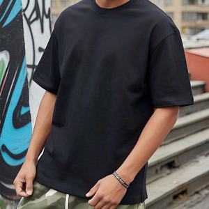 Camisetas personalizadas para hombre, Camiseta extragrande de algodón pesado con cuello redondo, transpirable, de manga corta, 100% algodón, para hombre, holgada - Product Image 2