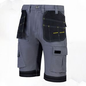 Shorts de travail personnalisés à haute visibilité en polyester fluorescent multi-poches pour hommes |   Shorts utilitaires robustes |   Carpentier - Product Image 5