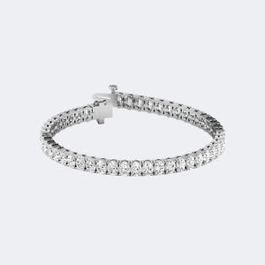 Pulsera de tenis con diamantes de forma ovalada de 8.00 CTW, elegante pulsera de eslabones con engaste de puntas - Product Image 2
