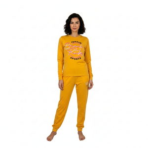 Conjunto de camiseta y pantalón para mujer al por mayor, bordado, 100% algodón, de secado rápido, ecológico y cómodo. - Product Image 4