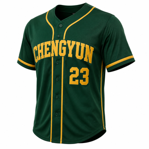 Uniforme de Béisbol Personalizado con Botones, Cuello en V, Sublimado, de Alta Calidad, Diseño en 1 Día, Muestra en <span class=keywords><strong>3</strong></span> Días - Product Image 2