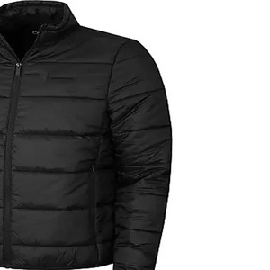 <b>Men's</b> <b>Black</b> Camouflage <b>Long</b> Puffer <b>Jacket</b> Stand Collar Zipper Closure Waterproof Windproof Polyester Wadding Winter Casual - Product Image 3
