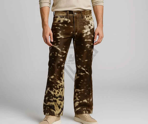 Pantalones de Cuero Genuino de Primera Calidad para Hombre, Pantalones con Estampado Animal Personalizados, Ropa de Moda Vaquera Occidental con Estilo - Product Image 3
