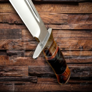Couteau Bowie SIZZCO D2 en acier, fabriqué sur mesure, à lame fixe, pour la chasse, la survie, tactique, manche en cuir, cadeau idéal - Product Image 4
