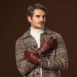 ถุงมือมอเตอร์ไซค์หนังแท้แบบสัมผัสหน้าจอได้ ป้องกันแรงกระแทกที่ฝ่ามือ  รับผลิตแบรนด์ส่วนตัว กันน้ำ สำหรับขี่ในฤดูหนาว - Product Image 2