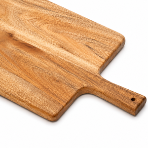Planche à découper et à servir en bois écologique artisanale |   Planche à découper en bois de qualité supérieure avec poignée |   Pain au fromage de 1,5 cm d'épaisseur - Product Image 2