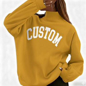 Sudaderas de Moda de Lujo con Apliques, Cuello Redondo Unisex, Personalizadas, 400GSM, Poliéster/Algodón, Tallas Grandes, Hombros Caídos, Gran Venta - Product Image 1
