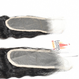 Cabello Humano Virgen Indio 2*6 con Cierre, Doble Trama, Sin Procesar, Color Natural Negro, Venta al por Mayor - Product Image 2