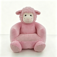 Fauteuil enfant en peluche rose personnalisé en forme de cochon, canapé pour tout-petit en forme de cochon, fauteuil enfant en peluche en forme de cochon de ferme