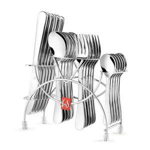 Égouttoir à ustensiles en acier inoxydable pour comptoir de cuisine, robuste, avec trous de drainage, pour couverts, fourchettes, couteaux, thé, micro-ondes - Product Image 1