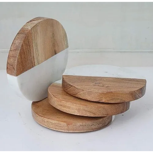 Sous-verres en marbre de qualité supérieure, modernes, écologiques, durables, lavables, en pierre naturelle pour la décoration de la maison - Product Image 2