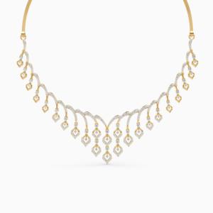 Collier Royal Rhythm avec diamants cultivés en laboratoire, 4,36 carats, en or jaune 9 carats, or blanc, or rose - Product Image 3