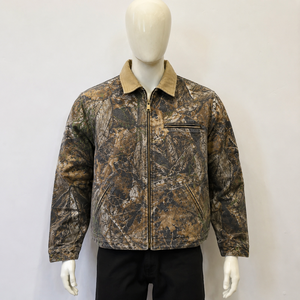 Vestes pour hommes, veste de travail réversible en toile de canard personnalisée, veste zippée style Detroit camouflage et kaki pour hommes, OEM, marque privée - Product Image 2