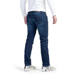 Jeans de mezclilla de alta calidad para hombre, corte ajustado, pierna recta, lavado a la piedra, cintura media, casuales, de algodón, azules, para otoño. - Product Image 2