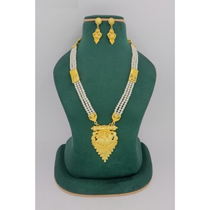 Collar corto más vendido a la venta Diseño de joyería Africana Joyería favorita Joyas nupciales chapadas en oro Conjunto de collar chapado en oro - Product Image 4