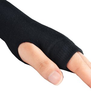 Men Black Lightweight Sweat-Wicking Knitted Arm Sleeves Anti-Uv Protection for Adults Viscose Polyester Material Seamless Design - Product Image 4
