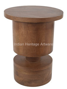 Mesa de Centro Moderna de Alta Calidad con Forma de Tambor Metálico, Nuevo Diseño para Sala de Estar, Oficina, Comedor, Muebles para el Hogar IHA IHAT143 - Product Image 5