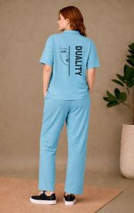 Conjunto elegante de top corto y pantalón de verano para mujer, conjunto de dos piezas con estampado moderno de proveedor indio a precio de mayoreo. - Product Image 2
