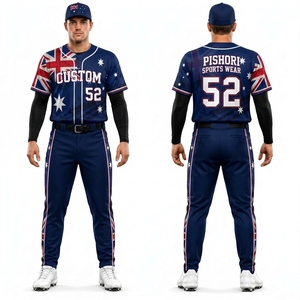 Custom Purple Men's 100% Polyester Baseball Uniform Sublimation Jersey Pants <b>Two</b> <b>Piece</b> Sports Team <b>Set</b> - Product Image 1