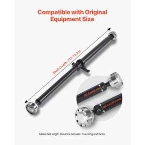 Albero di trasmissione posteriore in acciaio da 71,7-73,2 pollici compatibile per Dodge Charger V6 3.6L (2015-2019) # 976 987 97 - Product Image 3