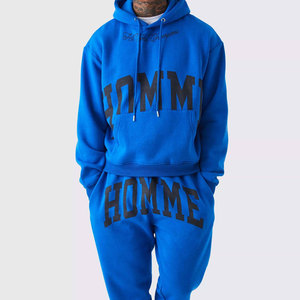 Econex Sports – Sweat à capuche coupe-vent léger pour homme, motif lettres bleu marine et rose, design 2-en-1, taille élastique, longueur intégrale, coupe droite - Product Image 5