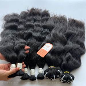 Hot <b>Sale</b> Unprocessed Bulk Double Drawn Weft Natural Wave Remy Hair Extensions Vietnamese Raw Hair Bundle Vendors - Product Image 1