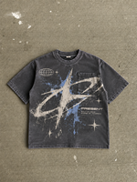 T-shirt Streetwear Col Rond Coupe Classique Personnalisable, Design Uni, Effet Délavé Vintage, Poids Lourd, Écologique, Séchage Rapide