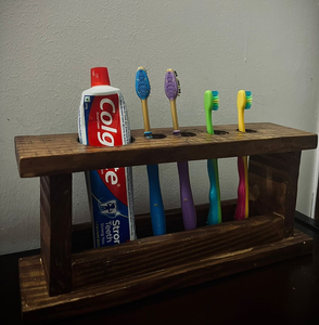 Wall Mounted Wooden <b>Toothpaste</b> and Toothbrush <b>Holder</b> in unique design and Best Style with high quality - Product Image 5