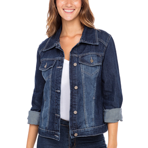 Chaqueta vaquera informal de corte holgado para mujer, estilo urbano, cómoda para el día a día - Product Image 1