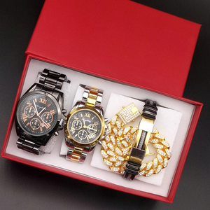 NW1408 Couple <b>Watch</b> <b>Diamond</b> Set Gift Luxury Lady Lover Stainless Steel Quartz Wristwatches for Men Analog Week - Product Image 4