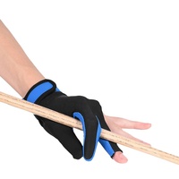 Guanti sportivi da biliardo personalizzati all'ingrosso Pad antiscivolo 3 dita stecca da biliardo guanti da tiro da biliardo per mano sinistra o destra