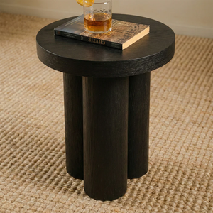 Kusum Art Modern Modern Wooden End Table for Living Room, Handmade <b>Rustic</b> Side Table, Bedroom Furniture - Product Image 1