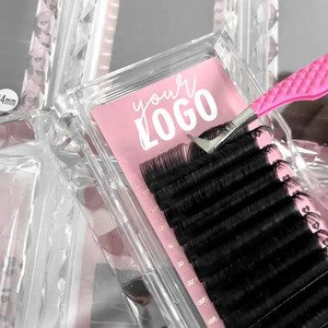 NBT Matte Finish Black Synthetic Hair Eyelash Extensions B Curl 0.03-0.20mm Thickness 4-22mm Length Natural Long Soft Custom - Product Image 3