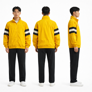 Vestes réfléchissantes personnalisées avec fermeture éclair - Coupe-vent imperméable pour hommes, designs personnalisables, vestes pour hommes - Product Image 5