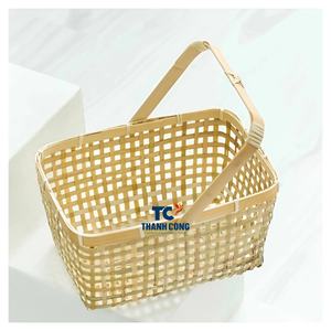 PANIER EN BAMBOU Eco Choice avec PANIER DE STOCKAGE EN BAMBOU de haute qualité du fournisseur du Vietnam offrant le meilleur prix et le service OEM - Product Image 1