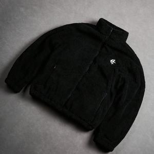 Chaqueta Bomber de Forro Polar Bordada Informal Unisex Personalizable ODM/OEM con Cierre de Cremallera y Cuello Alto para Invierno Estilo Y2k - Product Image 3